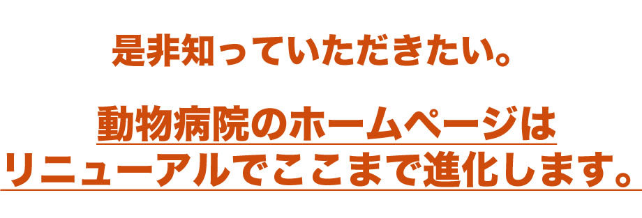 動物病院のホームページはリニューアルでここまで進化します。